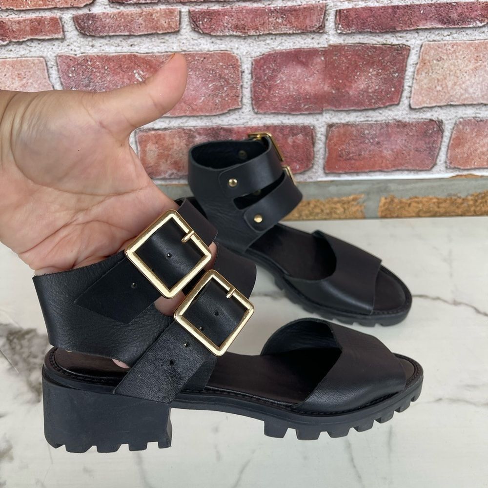 Miista Women's Patti Leather Sandals - Black size 36 /6.5 - Picture 1 of 9